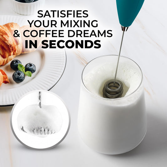 Powerful Milk Frother Wand With Duracell Batteries