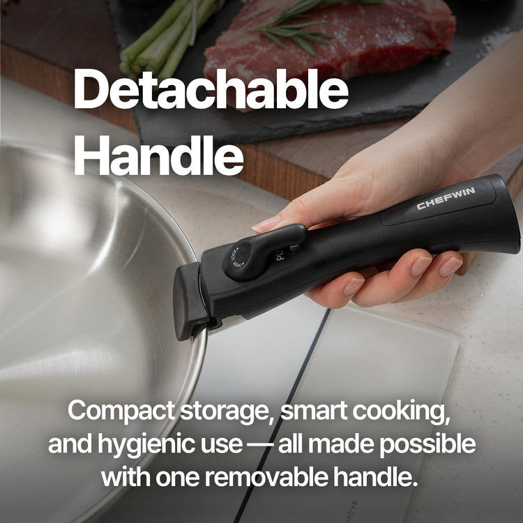 316 Stainless Steel Removable Handle Cookware