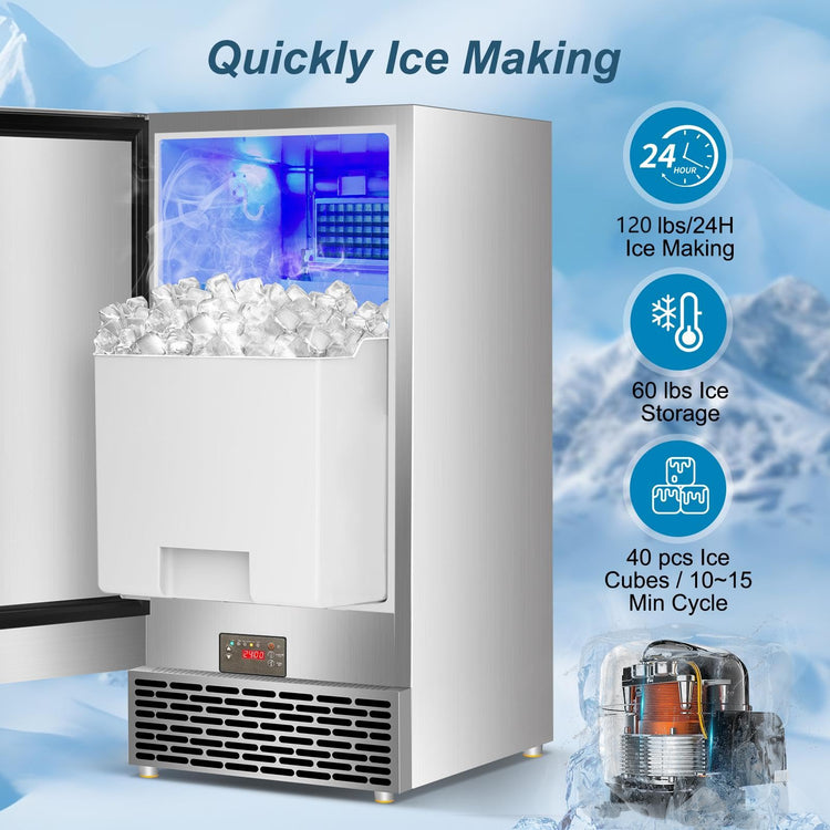 Commercial Ice Maker Machine 120 LBS
