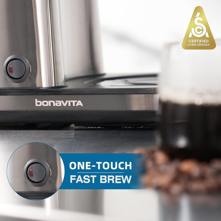 Bonavita 8 Cup Coffee Maker with Thermal Carafe, BV1901TS + Brewista Smart Coffee Scale III for Precision Brewing and Pour-Over Coffee