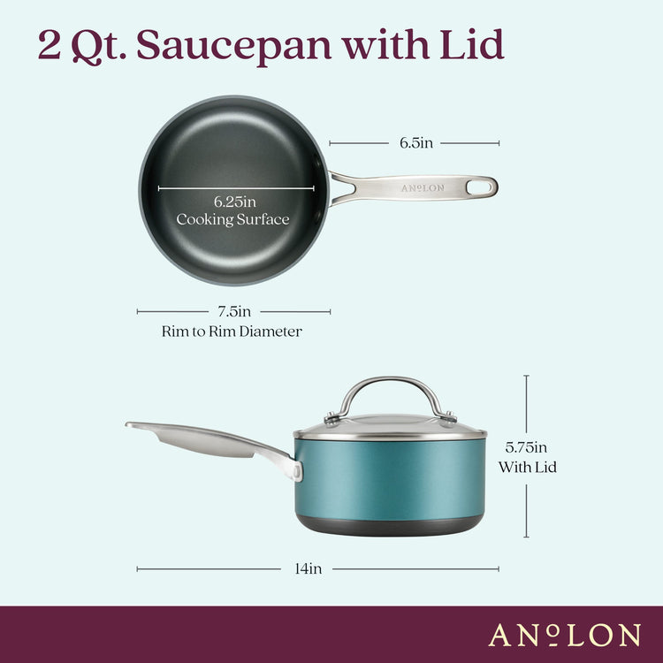Achieve Hard Anodized Nonstick Sauce Pan with Lid