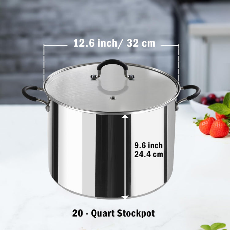 Stainless Steel Water Bath Canning Pot with rack and Lid