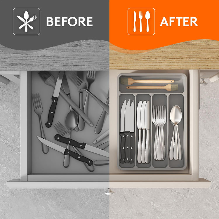 Silverware Drawer Organizer Tray
