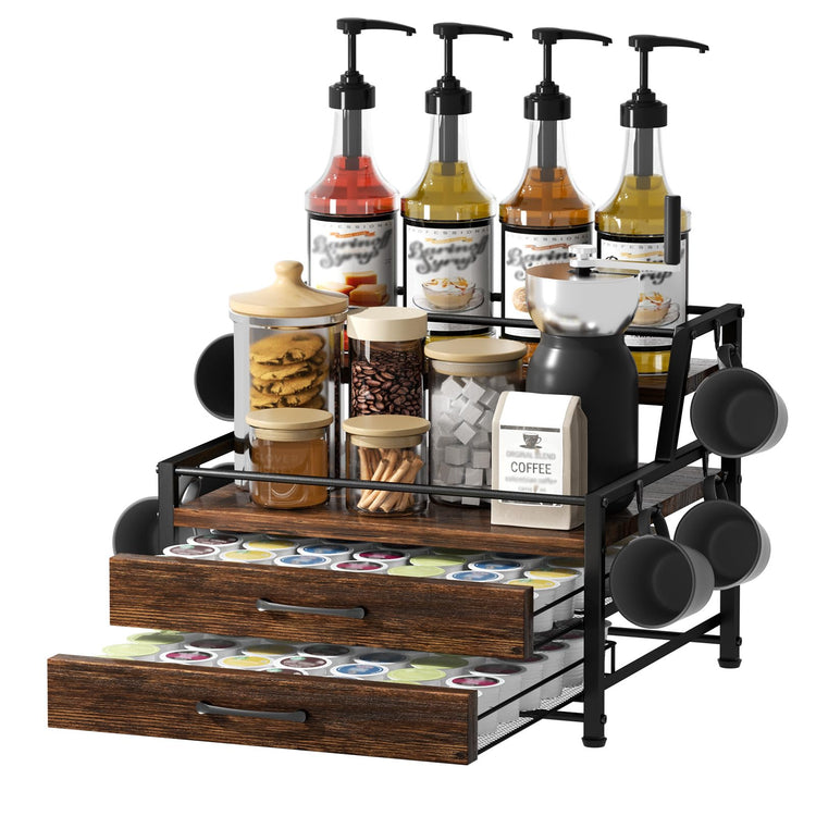 Coffee Syrup Rack Organizer