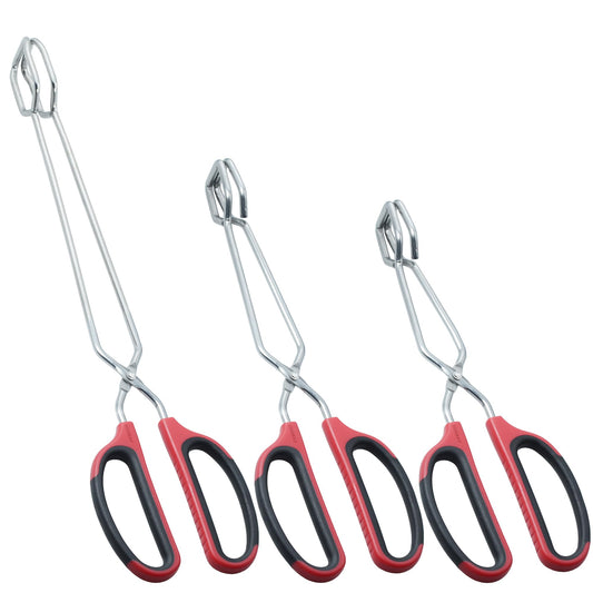 Stainless Steel Kitchen Scissor Tongs Set