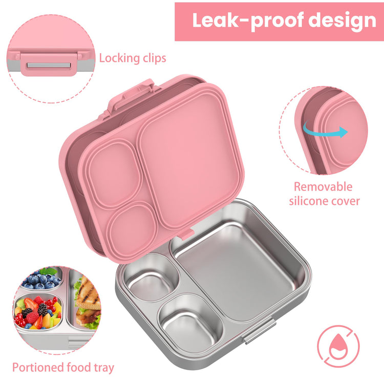Stainless Steel Bento Lunch Box for Kids