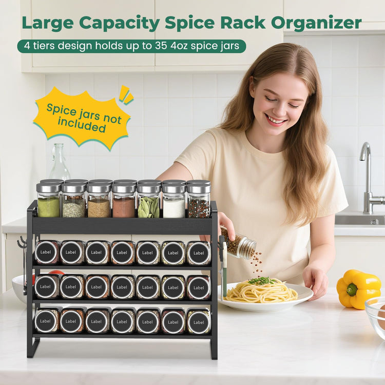 Spice Seasoning Rack Organizer Kitchen Countertop