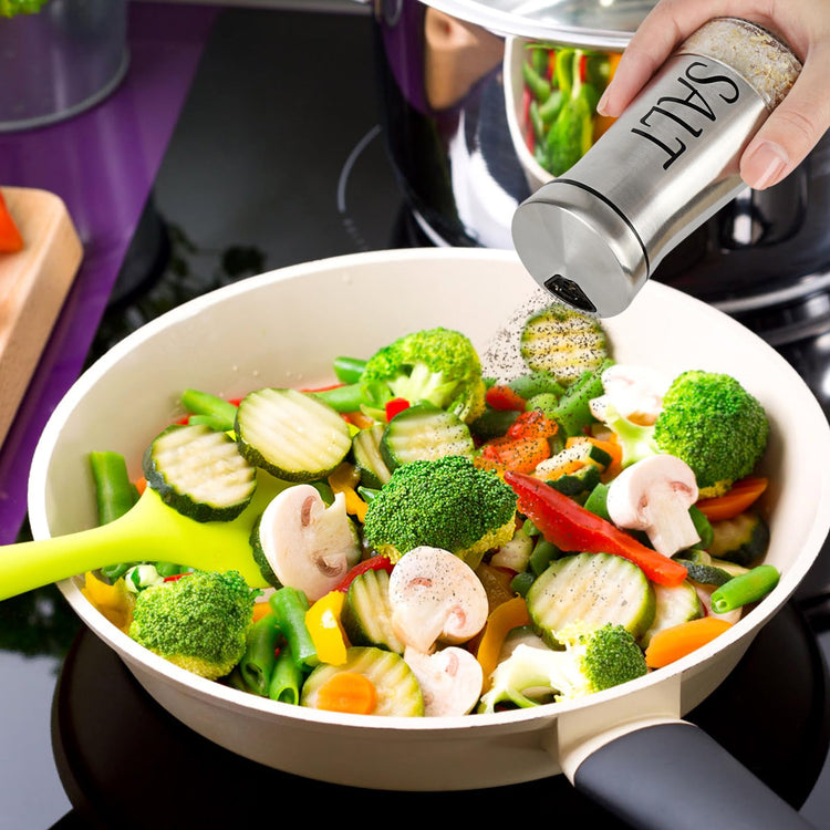 Salt and Pepper Shakers with Adjustable Pour Hole (2 Count)
