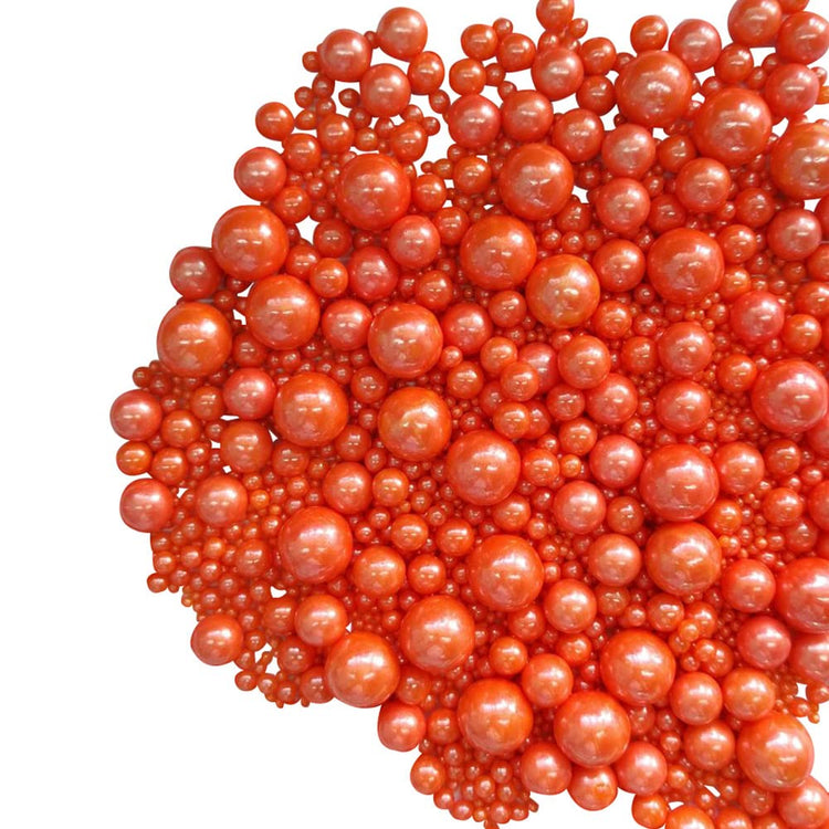 Edible Orange Sugar Pearls Candy Sprinkles 120G (4.23 Ounce)