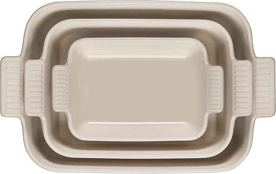 Le Creuset Stoneware Heritage 3-Piece Rectangular Baking Dish Set, Riviera
