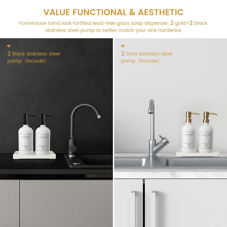 Glass Soap Dispenser for Kitchen
