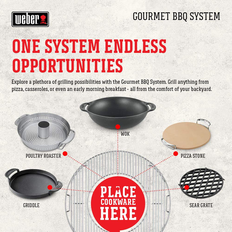 Gourmet BBQ System Pizza Stone with Carry Rack