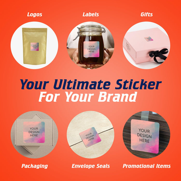 100 Custom Vinyl Stickers (100 Count)