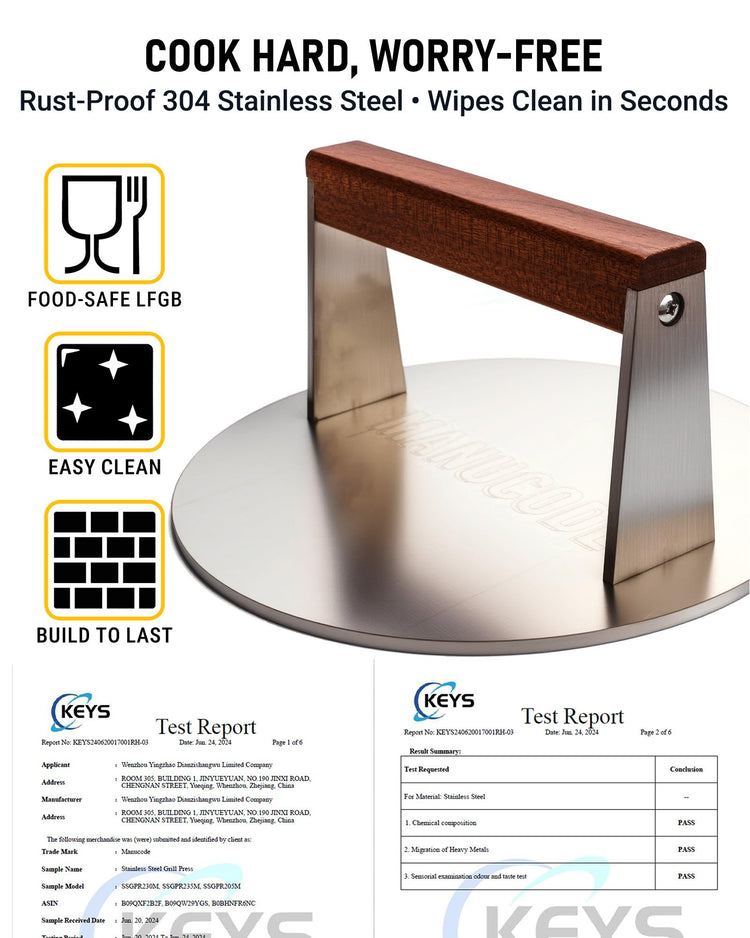 Stainless Steel Grill Press