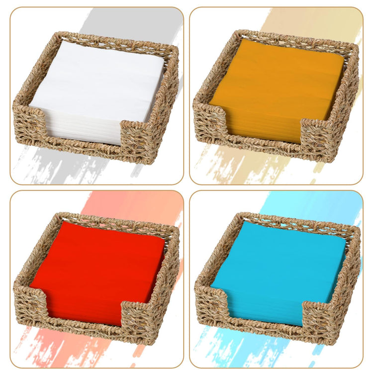 Napkin Holder Wicker Woven Basket Kitchen Decor for Table Dinner Paper Tray