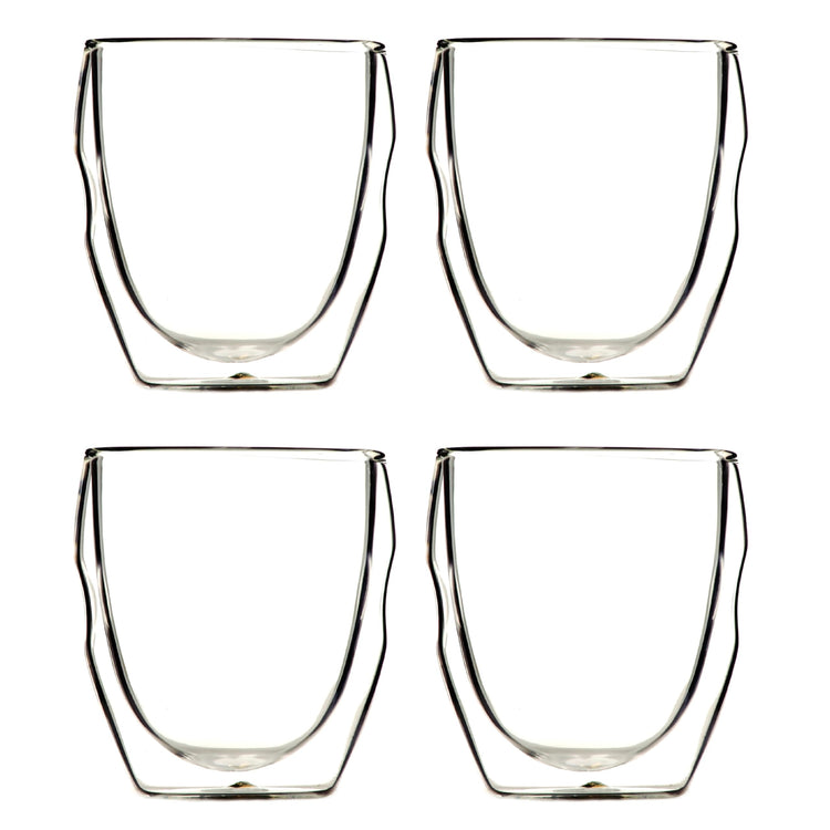 Moderna Artisan Series Double Wall 8 oz Beverage Glasses (8 Ounces)
