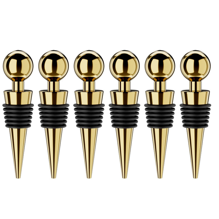 Wine Stoppers for Wine Bottles 6Pcs Vacuum Wine Bottle Stopper with Silicone Reusable Wine Corks (3 Count)