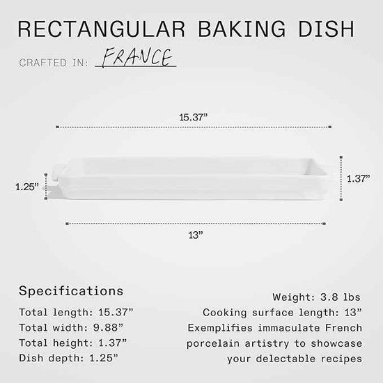 Made In Cookware | Baking Slab | Pure French Porcelain | Crafted in France | White