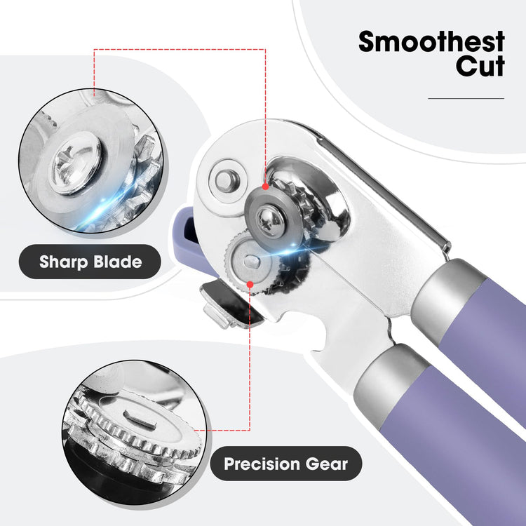 Heavy Duty Hand Can Opener Manual with Magnet Lid Remover