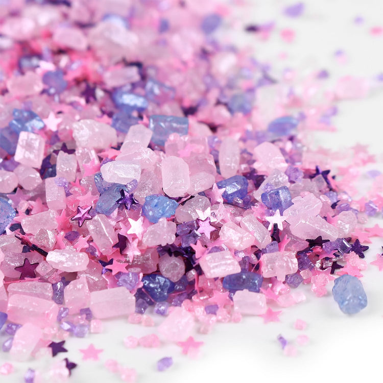 Sanding Sugar Edible Pink Glitter Stars Mix (3.5 Ounce)