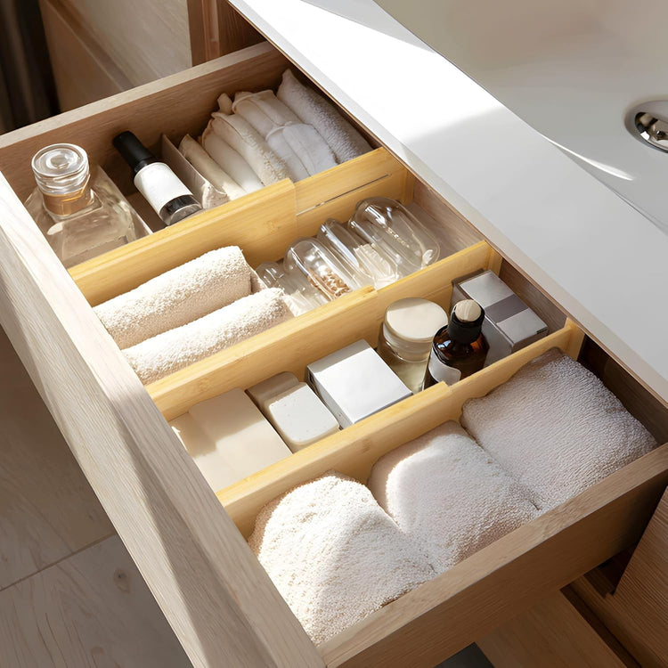 3 Pack Bamboo Drawer Dividers