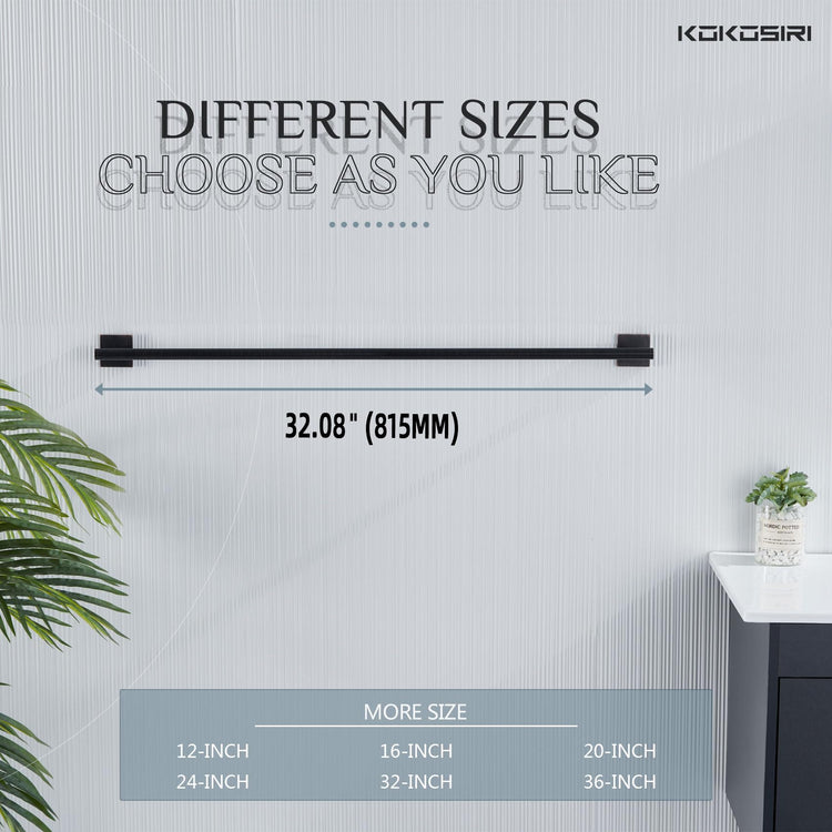 Bathroom Towel Bar 32'' Towel Holder for Bath Kitchen Cabinet Towel Rails 32 Inch Oil Rubbed Bronze Stainless Steel B4005ORB