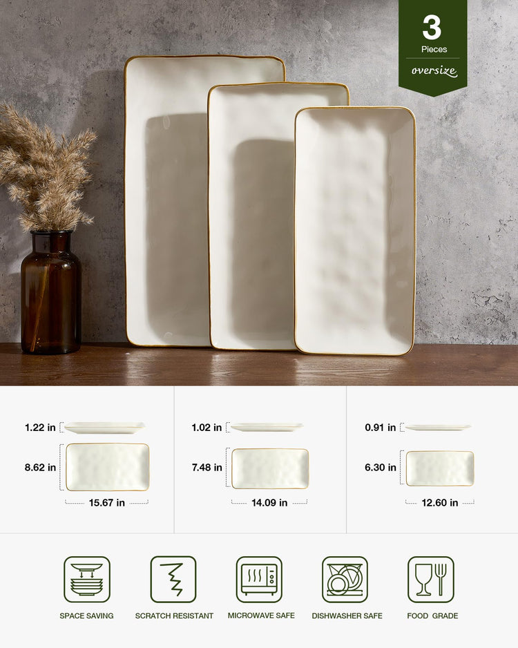 Serving Platters Set of 3 Sizes (3 Count)