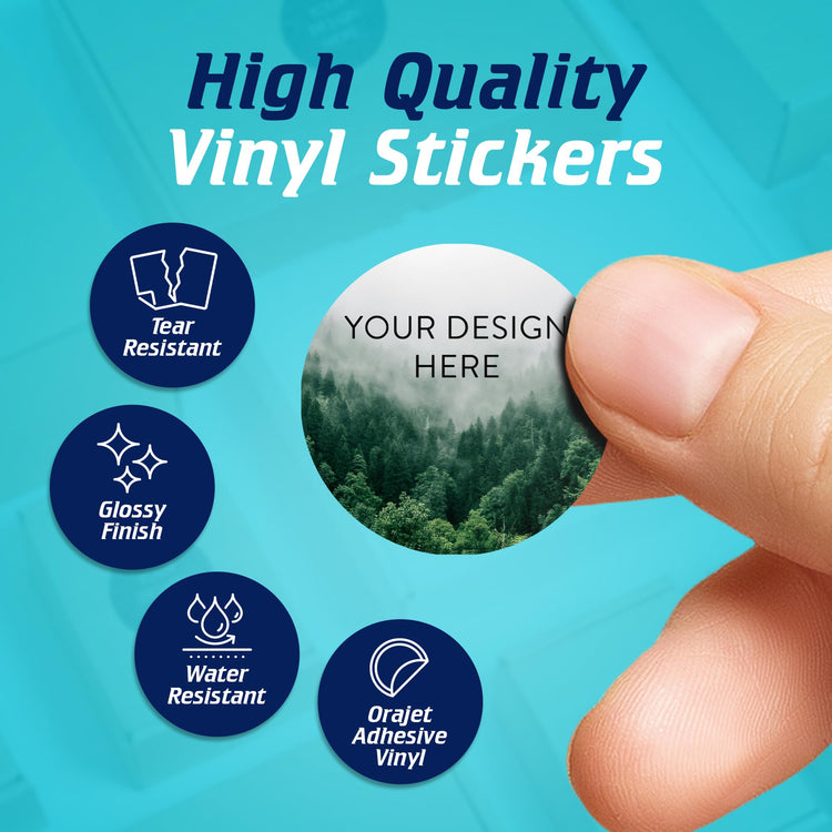 Custom Vinyl Stickers Your Image (100 Count)