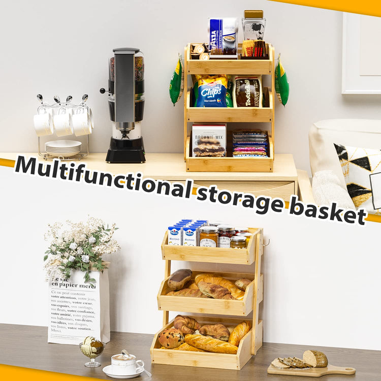 Bamboo Fruit Basket for Kitchen