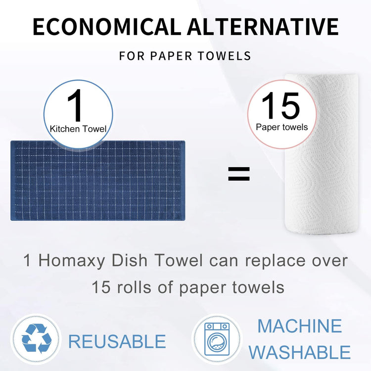 100% Cotton Terry Kitchen Towels (6 Count)