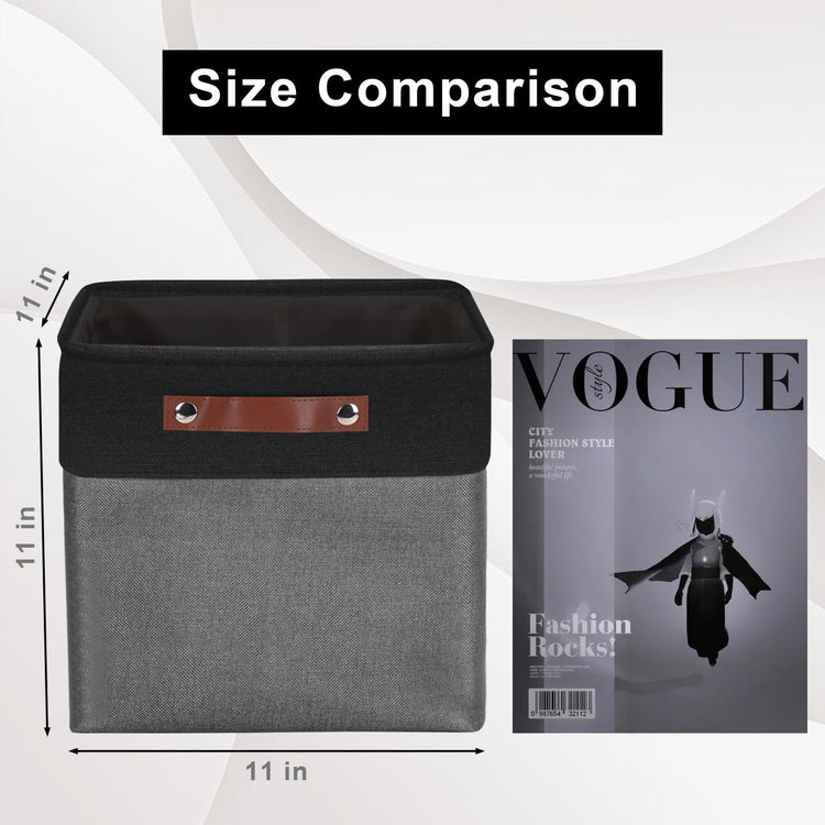 Collapsible Fabric Storage Cubes 11x11 Cube Storage Bins (4 Count)