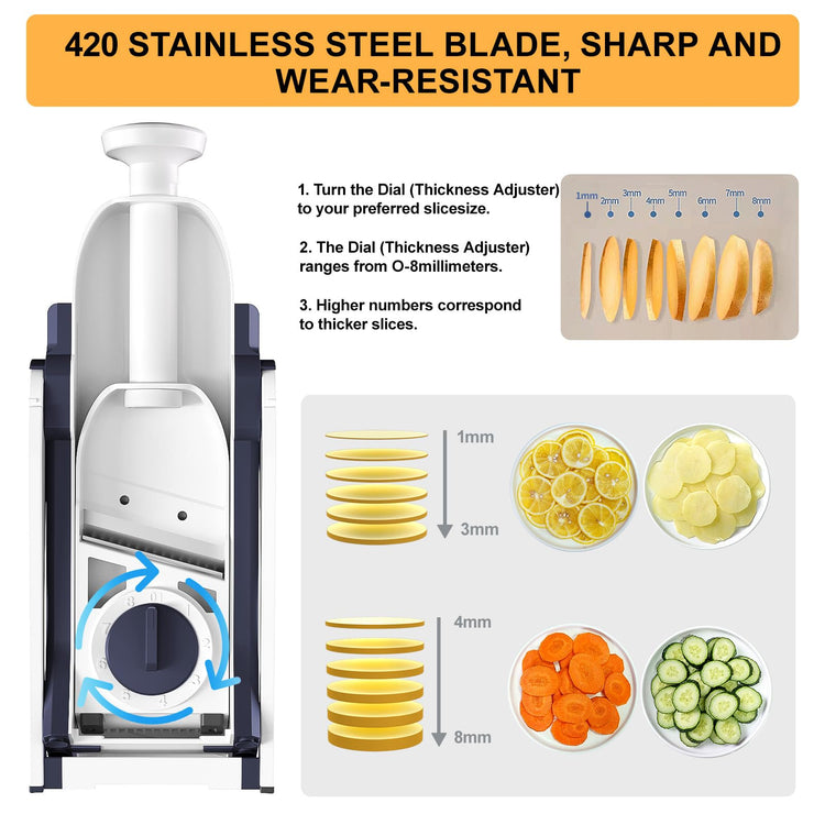Safe Mandoline Slicer for Kitchen