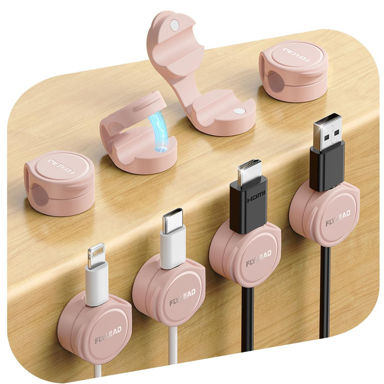 8 Pack Silicone Cord Organizer Magnetic Cable Clips (8 Count)