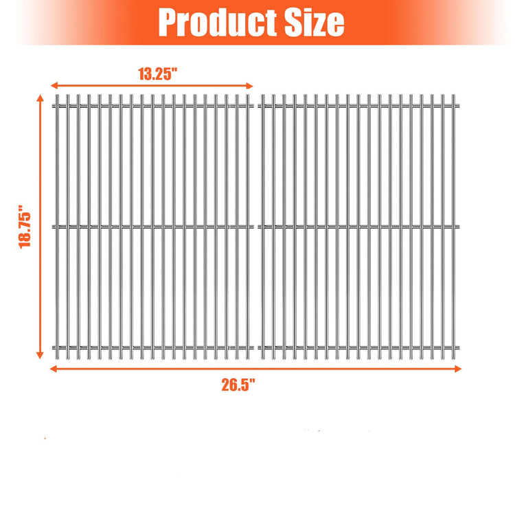 18.75" Cooking Grates for Weber Genesis II 300 and Genesis II LX 300 Series Gas Grills