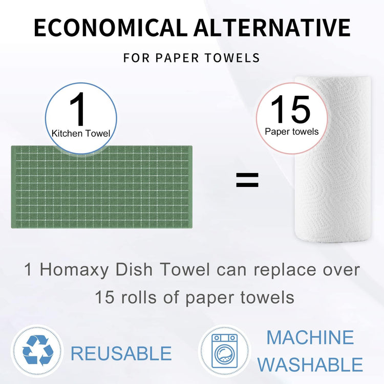 100% Cotton Terry Kitchen Towels (6 Count)