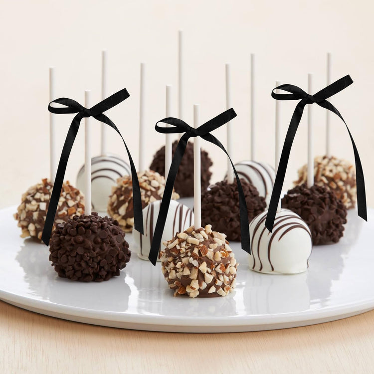 Black Bow Cake Topper Bowknot Ribbons Cupcake Toppers Bow Cake Decorations (7 Count)