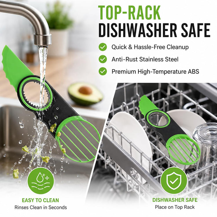 3-in-1 Avocado Slicer Tool & Stainless Steel Pitter