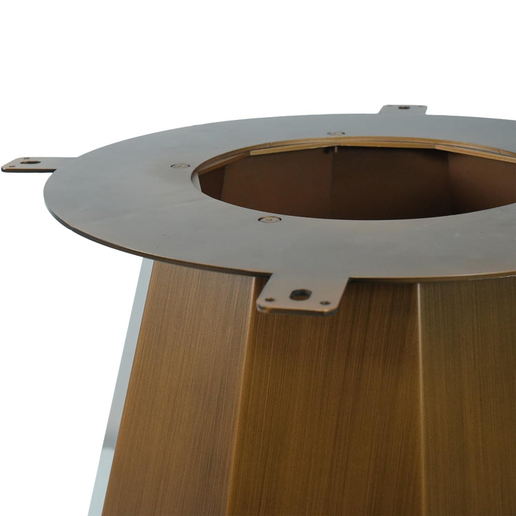 59" Modern Artificial Marble Round Dining Table with Antique Brass Metal Base & 31.5" White Sintered Stone Turntable
