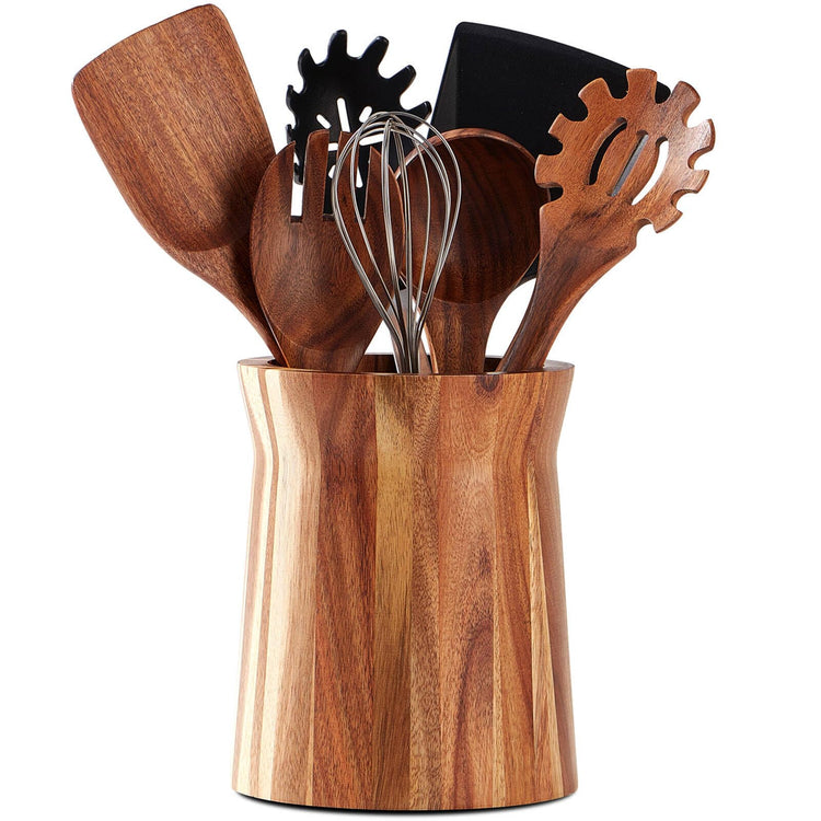 Wooden Utensil Holder for Countertop