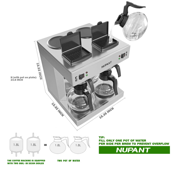 Dual Drip Commercial Coffee Maker