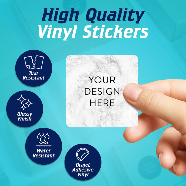 Custom Vinyl Stickers Your Image (100 Count)