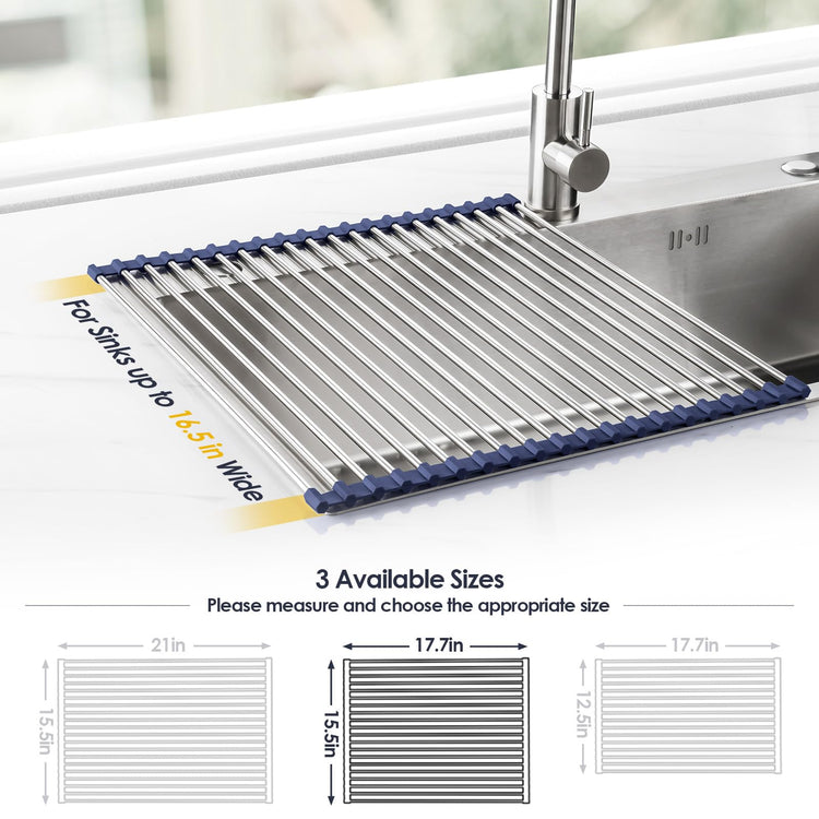 Roll Up Dish Drying Rack Over Sink