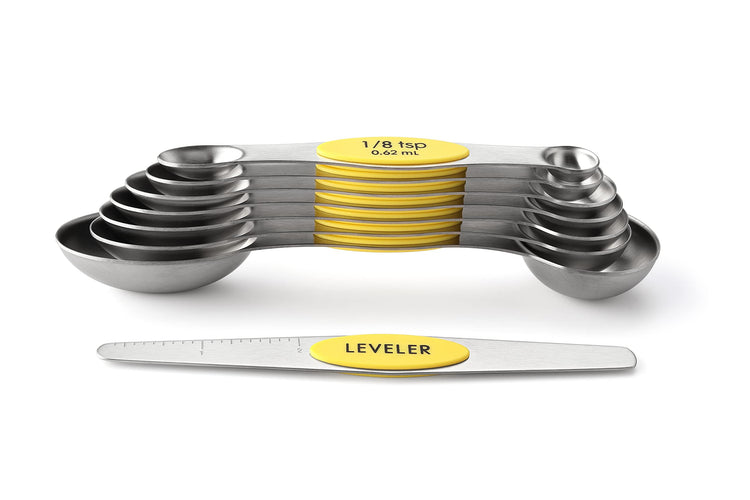 Stainless Steel Magnetic Measuring Spoons Set of 8