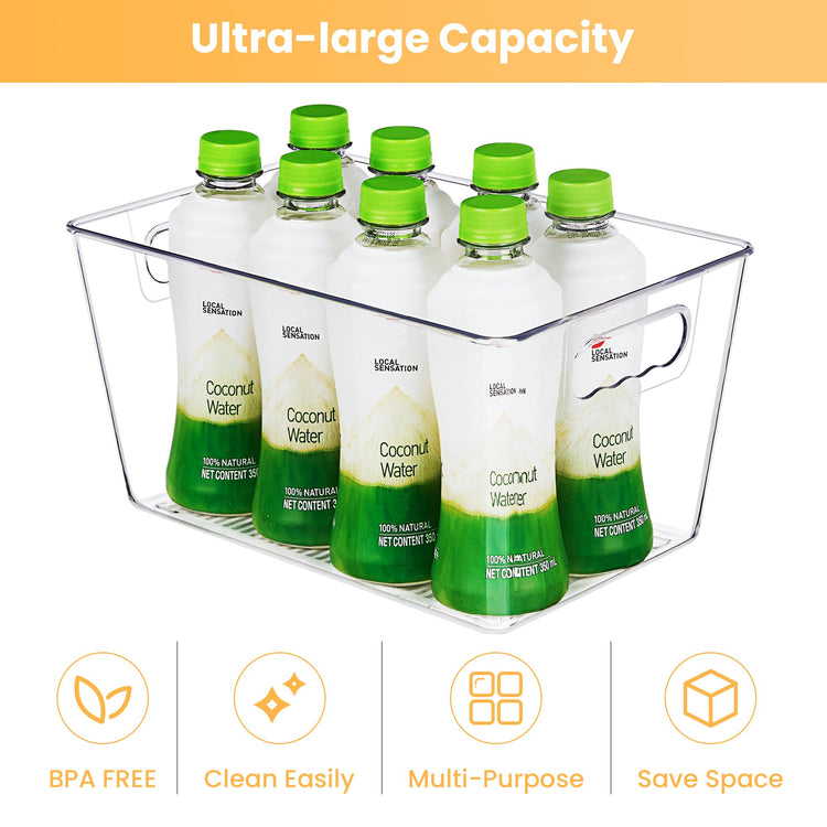8 Pack Clear Storage Bins (8 Count)