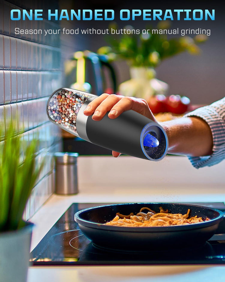 Gravity Electric Pepper and Salt Grinder Set (2 Count)