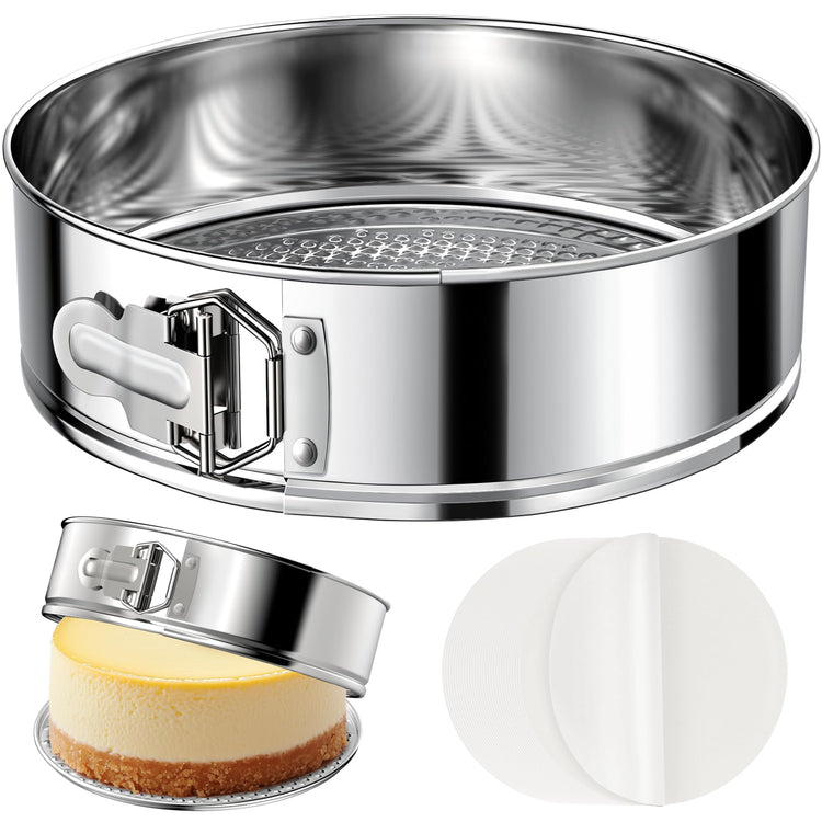 10 Inch 304 Stainless Steel Springform Pan with Removable Bottom