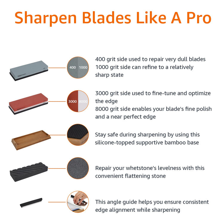 Whetstone Knife Sharpening Stone Set (3 Count)