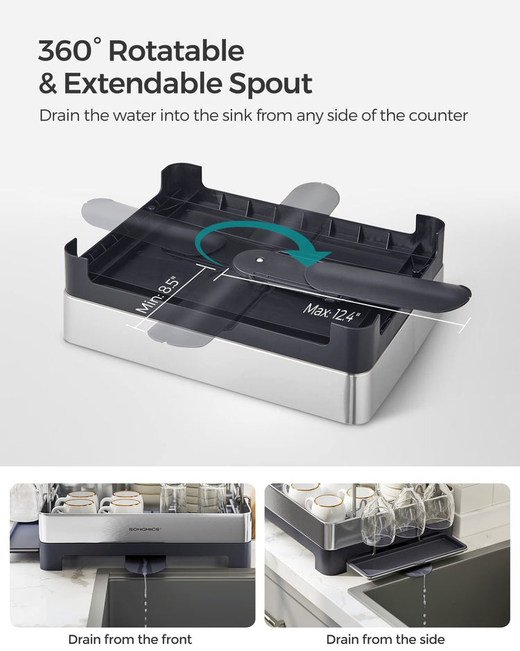2 Tier Dish Drying Rack for Kitchen Counter