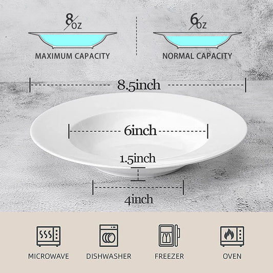 8 Ounces Pasta Bowls Set of 4 (4 Count)