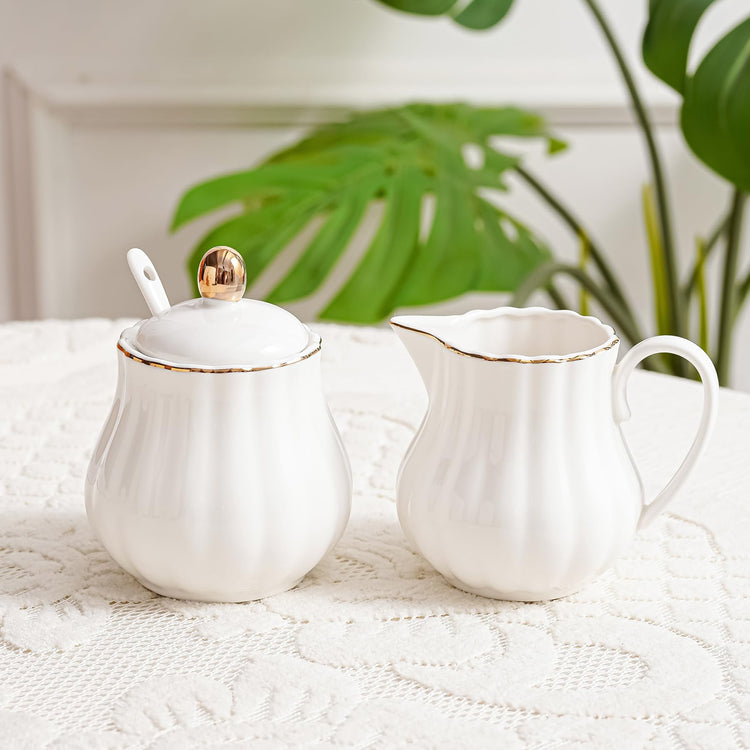 Ceramic Sugar and Creamer Set